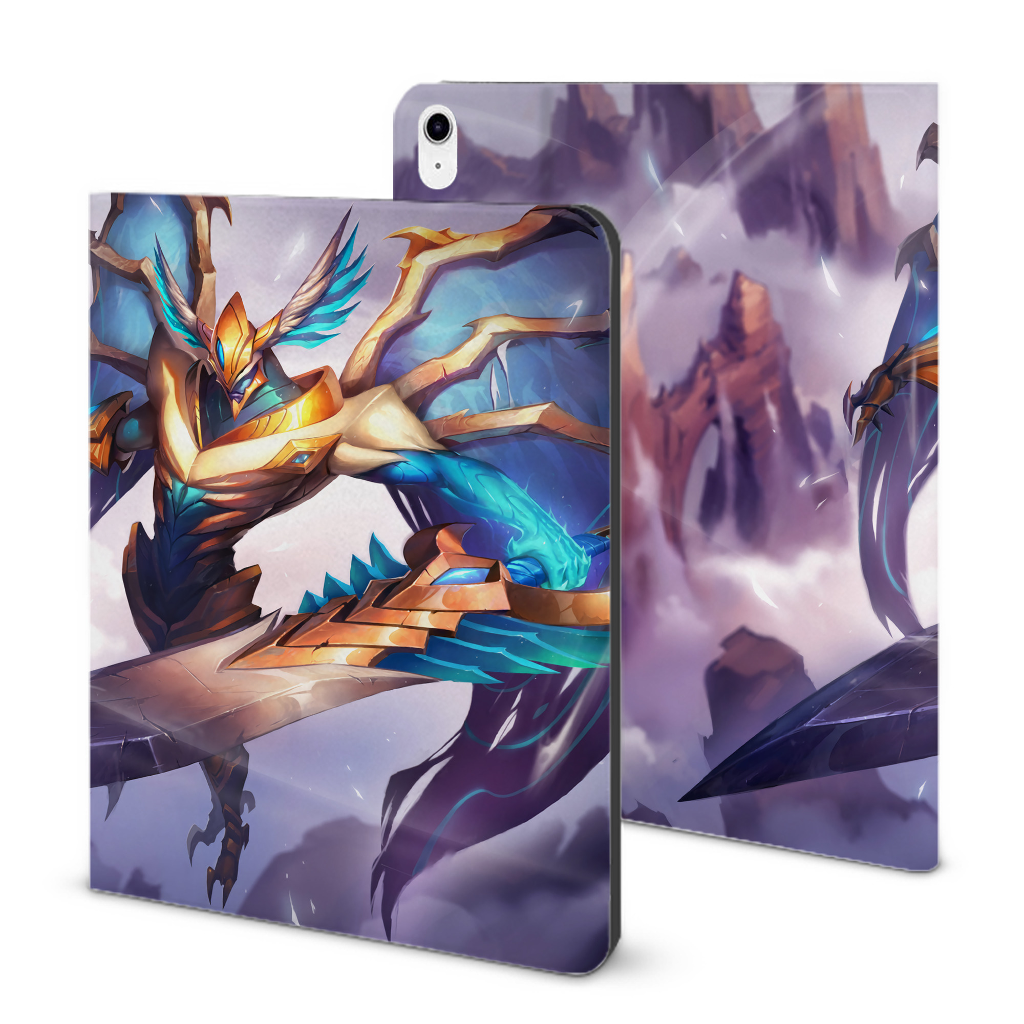 （画像用） リーグ・オブ・レジェンド League of Legends LOL IPad ケース ブック型 PUレザー TPU 耐衝撃 軽量 薄型 ペン収納なし 全面保護 IPad 各モデル対応